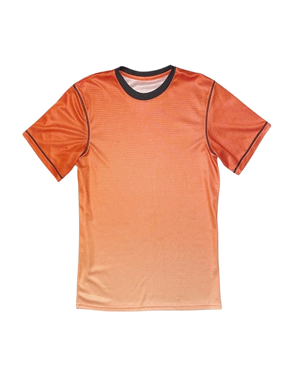 BOY'S Orange Ombré Short Sleeve Athletic Shirt Size 18/20